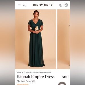 Birdy Grey Hannah Dress Emerald XS